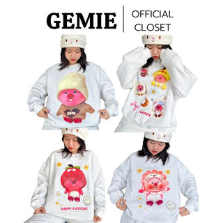 Bộ sưu tập áo sweater xám tiêu LOOPY ( loại 1) tay bồng form rộng nam nữ unisex, áo nỉ dài tay oversize