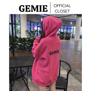  Áo sweater   Áo hoodie nỉ bông GEMIE nam nữ form rộng  có bo chun loại 1  unisex tay bồng hoodies oversize form thụng 
