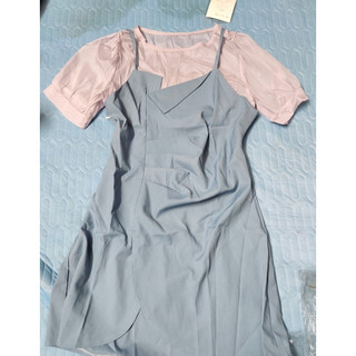 Đầm Nữ Thanh Lịch Giả Set Nhún Eo (SizeM)