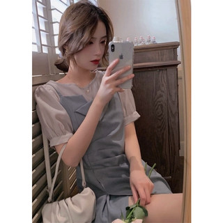Đầm Nữ Thanh Lịch Giả Set Nhún Eo (SizeM)