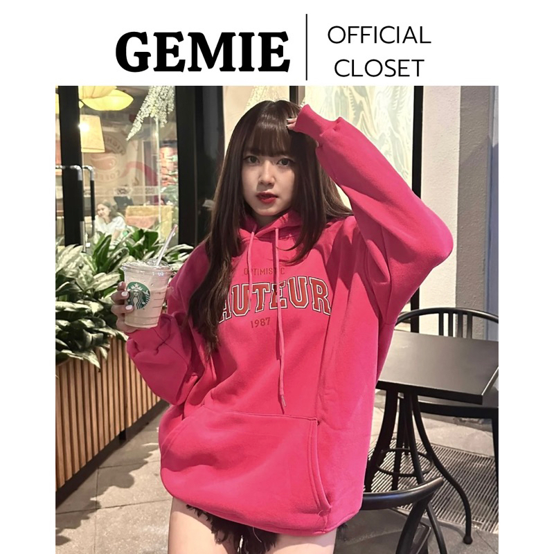 Áo sweater / Áo hoodie nỉ lót bông HAUTEUR form rộng nam nữ unisex tay bồng (có bo chun loại 1)