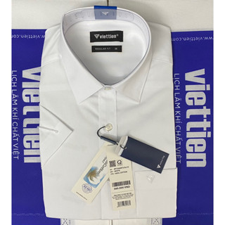 Áo sơ mi tay ngắn lai ngang form regular việt tiến