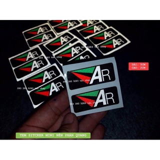 [ 1 CẶP ] TEM STICKER MINI NỀN PHẢN QUANG DÁN TRANG TRÍ XE