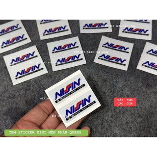 [ 1 CẶP ] TEM STICKER MINI NỀN PHẢN QUANG DÁN TRANG TRÍ XE