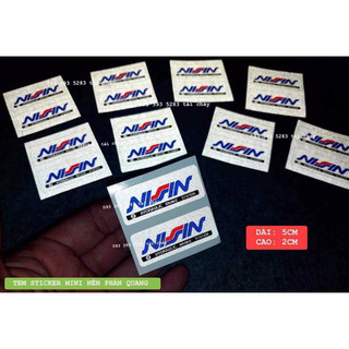 Tem sticker mini nền phản quang dán trang trí xe