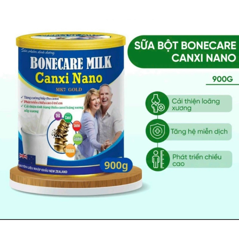 Sữa BONECARE MILK CANXI NANO MK7 GOLD,bổ sung canxi và vi chất dinh dưỡng