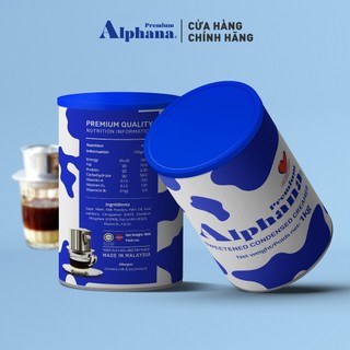 Combo 4 lon Sữa đặc có đường Premium Alphana Malaysia 1kg/ lon giàu Protein vtamin A D3 B1