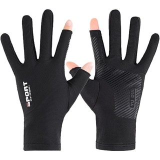  Găng tay chống tia UV ININ Găng tay lái xe vải lụa lạnh chống nắng mát lạnh thoáng khí bảo vệ tay tiện lợi 