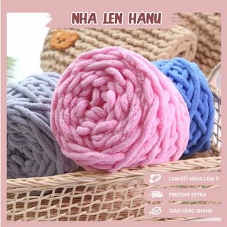 50g Len nhung đũa sợi to 6mm cuộn