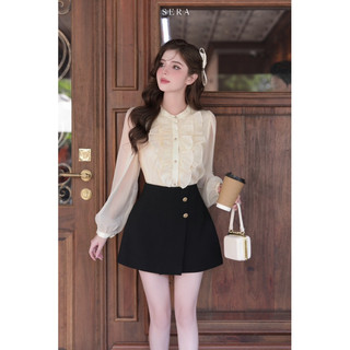 Sera - sơ mi voan tơ cổ bèo irene tiểu thư