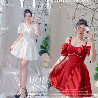 ĐẦM GẤM RỚT VAI VIỀN ĐÁ 2 LỚP XỊN SÒ ( 💯% Make By MyTra)(Cam Kết Hoàn Tiền 100% Nếu Khác Hình)