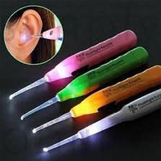 Dụng cụ lấy ráy tai có đèn-Dụng Cụ Lấy Ráy Tai Có Đèn Đầu Mềm An Toàn Cho Bé - Lấy ráy tai có đèn 3 đầu