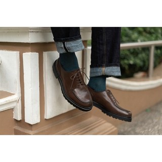 Giày Da Nam Kiểu Dáng Derby Chất Liệu Da Bê Nhập Khẩu Cao Cấp Thương Hiệu KNAR (1601T)