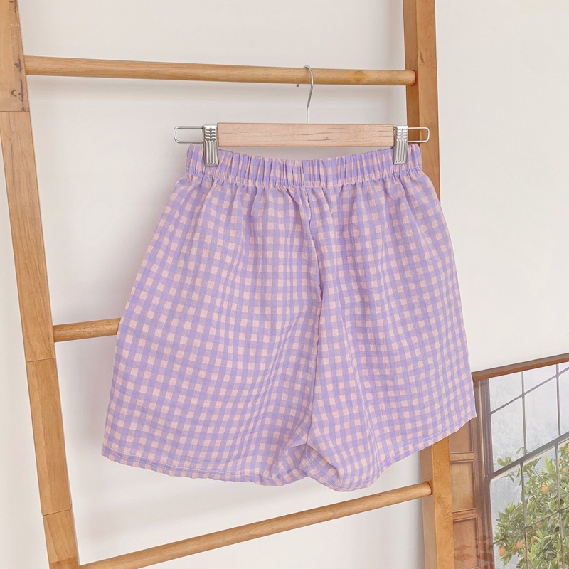 Quần Ngủ Mặc Nhà, Quần Đùi Nữ Chất Đũi Thô Hoạ Tiết Kẻ Caro Nhiều Màu | BigBuy360 - bigbuy360.vn