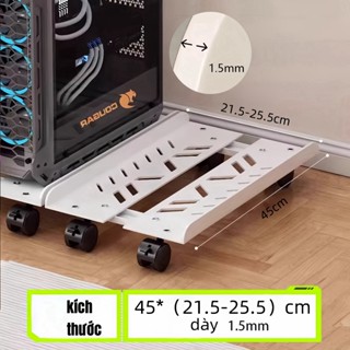   FREESHIP Kệ để CPU máy tính có bánh xe,Kệ máy tính,thép cán nguội,Đen,Trắng、yoyo decor 