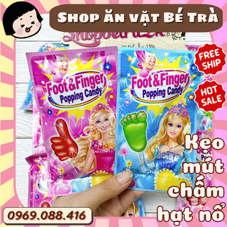 Kẹo mút chấm hạt nổ Foot&Finger
