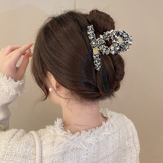Kẹp Tóc Vải Dạ Tweed Cỡ Vừa Phong Cách Cổ Điển