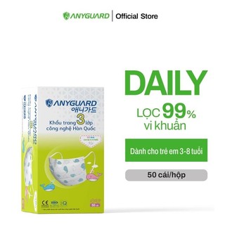 Khẩu trang trẻ em anyguard hàn quốc cho bé 3-8 tuổi