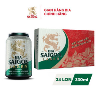 Thùng 24 lon bia Sài Gòn Lager