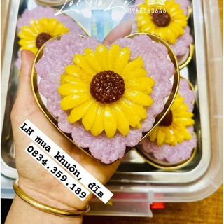Bát tim viền vàng bày mâm thôi nôi sang chảnh, loại viền mảnh và viền đậm