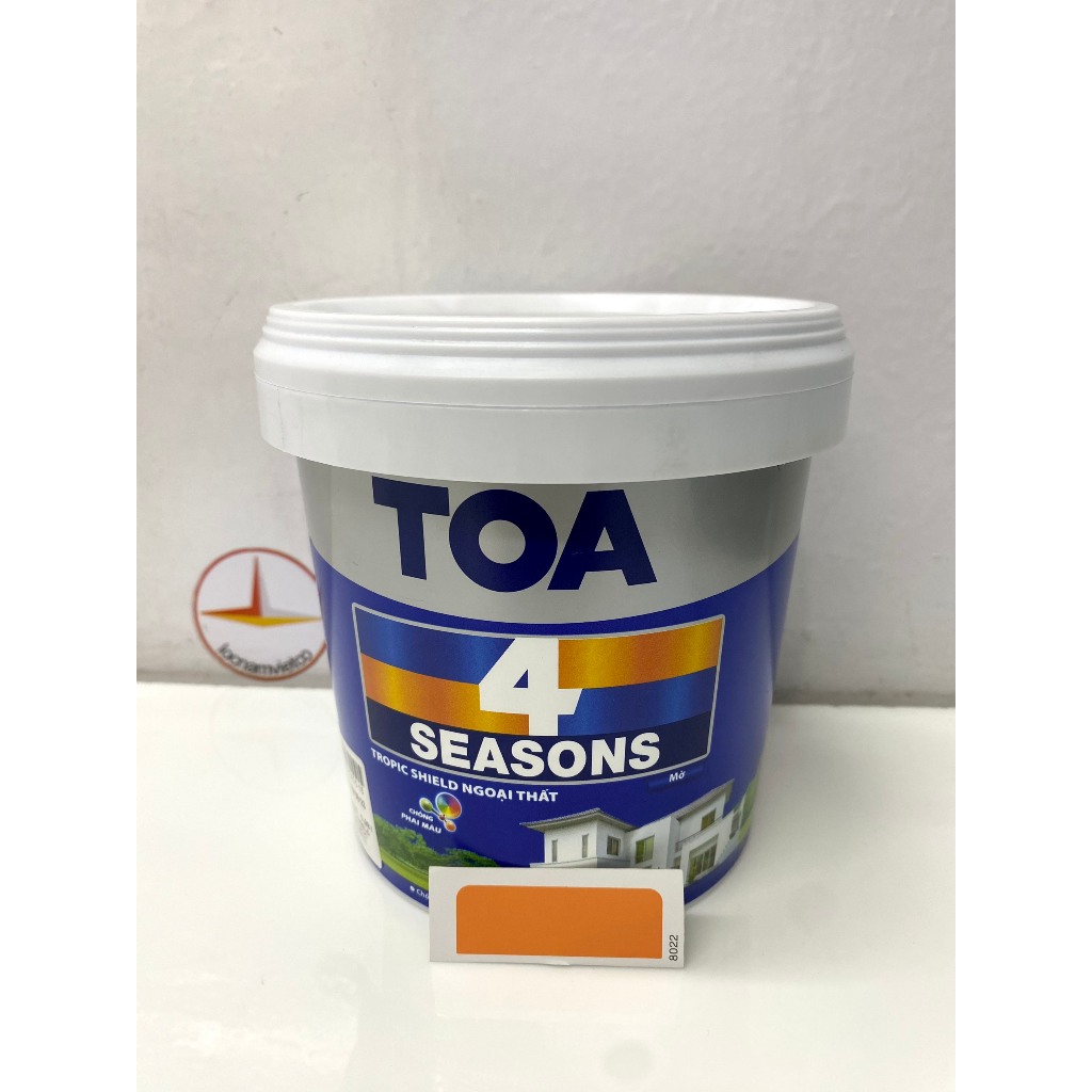 Sơn phào chỉ trong và ngoài nhà Toa 4 Season Tropic Shield màu cam 8022 (C) _1L