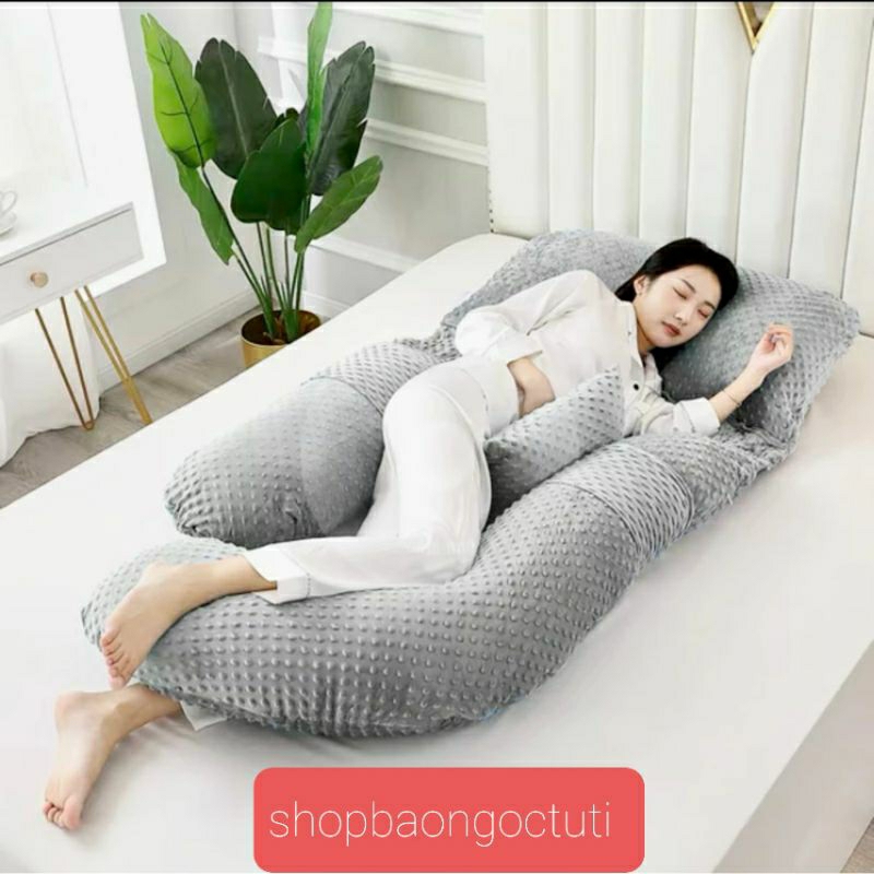 Gối ôm hạt đậu-gối bầu(2 lớp Rễ Tháo Rời) tặng kèm gối đỡ