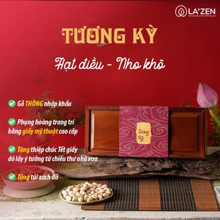 Bộ quà tặng hạt dinh dưỡng bằng GỖ THÔNG "Tương Kỳ" sang trọng, cao cấp La'zen
