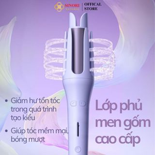  Máy uốn tóc mini Sinori máy uốn tóc làm xoăn tự động nhanh chuẩn Salon bảo hành 6 tháng 