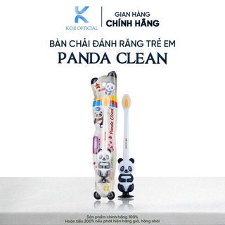 Bàn chải đánh răng trẻ em hình gấu trúc EQ Tech Junior Panda đầu bàn chải siêu mềm, an toàn cho trẻ nhỏ