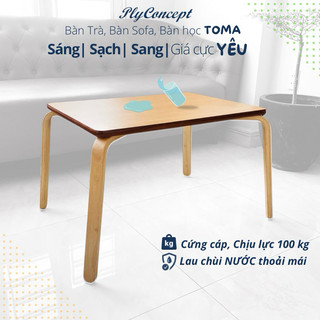Bàn Sofa, Bàn trà đẹp phong cách Scandinavian Plyconcept ToMa Table - Mặt bàn phủ HPL chống trầy.