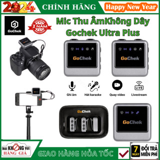 Mic thu âm chuyên nghiệp Gochek sử dụng đa thiết bị đa chức năng, Thiết bị thu âm không dây Gochek Ultra Plus chính hãng