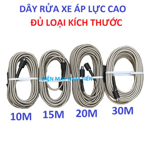 dây rửa xe cho máy bơm xịt rửa áp lực cao S2 10M,15M,20M_Ren trong 22mm tặng khớp nối đồng