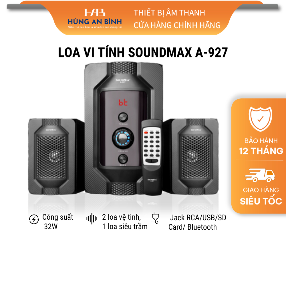 Loa Vi Tính SOUNDMAX A927 Bass Mạnh Kết Nối Bluetooth Chất Lượng Âm Thanh Sống Động