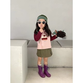 Áo thun raglan Dài tay dáng rộng đa năng D345 phong cách Hàn Quốc 2024