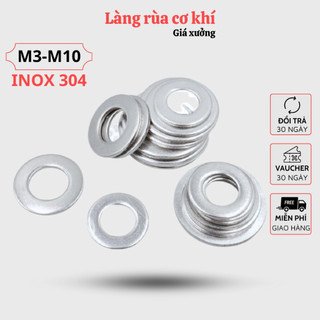 Long đền inox 304 cao cấp vòng đệm long đen cho ốc lục giác m3 - m4 - m5 - m6 - m8 - m10