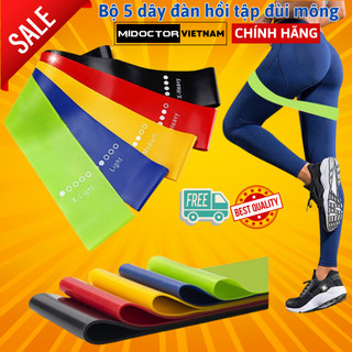 Bộ 5 Dây Đàn Hồi Kháng Lực Tập Gym Chính Hãng miDoctor