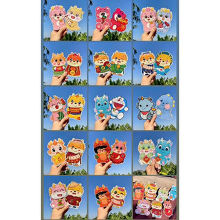 Combo 600 lì xì Chibi phản quang đóng sẵn bọc kính