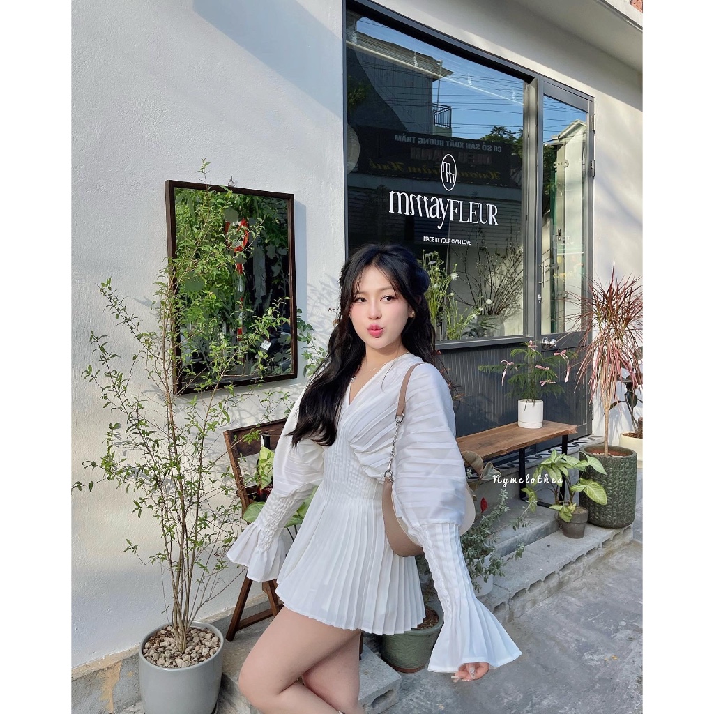 ✿ ĐẦM TRẮNG TAY DÀI DẬP LI ✿