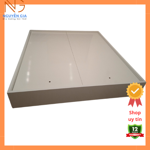 Giường ngủ gỗ MDF phủ melamin chống xước không đầu giường cao 30cm, không ngăn kéo, dát lật, có khoang chứa đồ bên dưới | BigBuy360 - bigbuy360.vn
