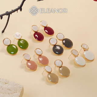 Bông tai nữ chuôi bạc 925 Eleanor Accessories mặt tròn khuyên tai basic phụ kiện trang sức 6650