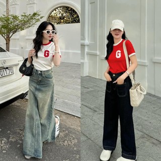✨ PLinh KID ✨ ÁO PHÔNG CỘC TAY CHỮ G CỔ VIỀN