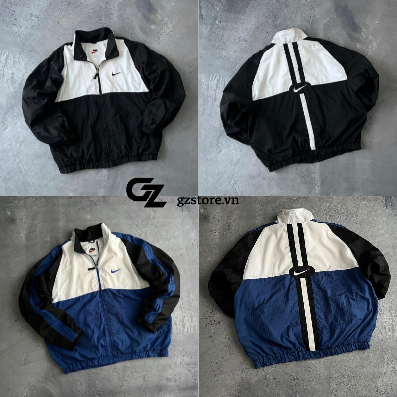 Áo khoác dù NIke cao cấp chất dù 2 lớp áo khoác dù nike jacket nike swoosh vintage nam nữ hot trend chính hãng nam nữ