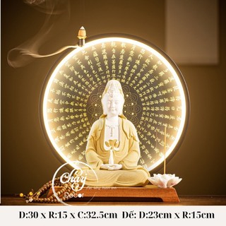 Tượng phật bà quan âm, tượng mẹ quan âm bồ tát nâng bình thiền tịnh gốm tử sa cao cấp hàng loại i - chay decor