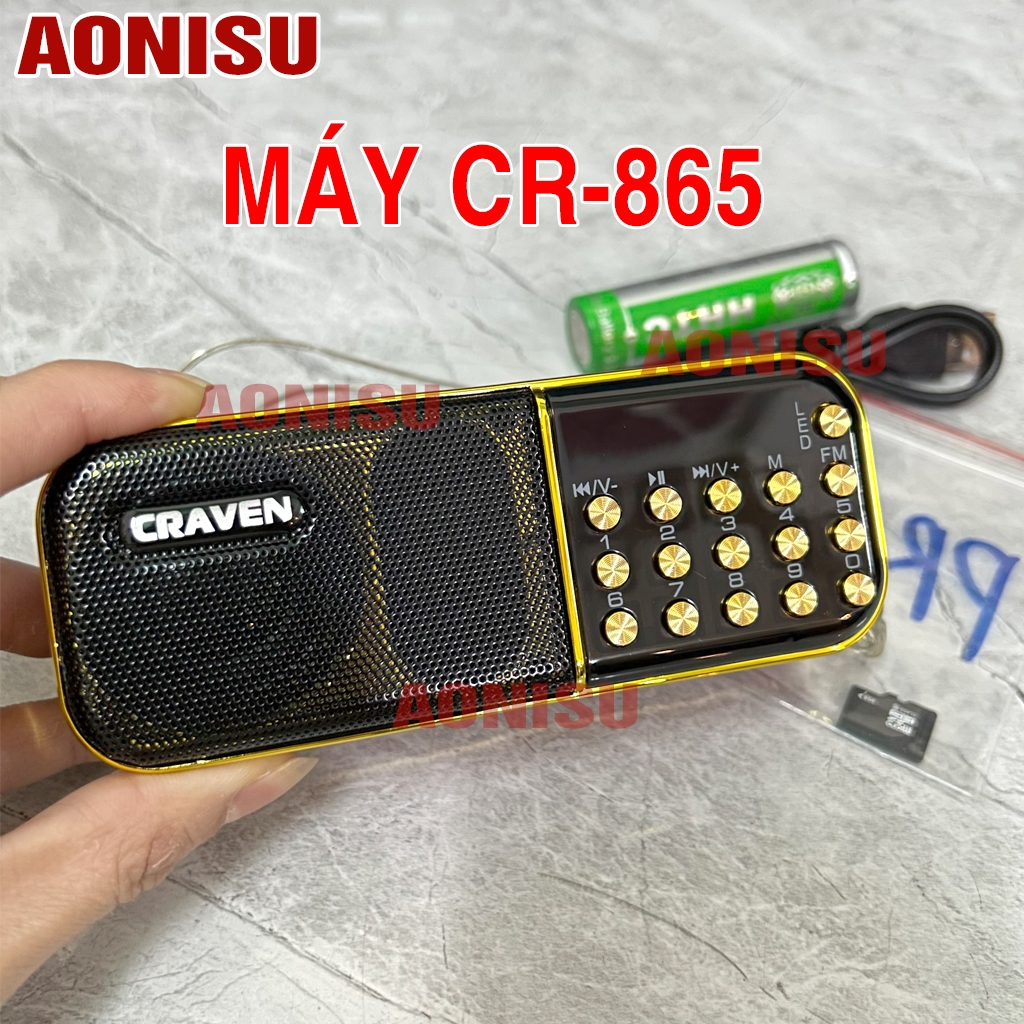 Máy Niệm Phật Craven 836S/CR865 700 BÀI Thẻ Nhớ 8Gb - Loa Nghe Nhạc Phật,Tụng Kinh Địa Tạng, Chú Đại Bi-Đài Radio AONISU