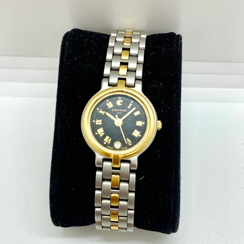 Đồng hồ nữ hiệu Carven bọc vàng đờ mi - Paris Pháp [Chính hãng/Nhật bãi]