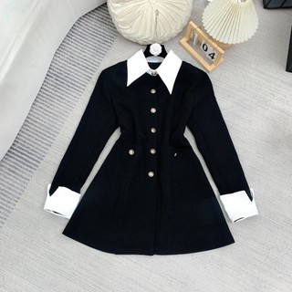 BIGSIZE VÁY PHỐI CỔ VEST TRẮNG - 20079