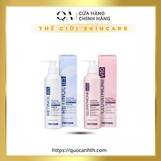 Kem dưỡng trắng da body Prettyskin Glutathione V10 & Retinol B5 250ml