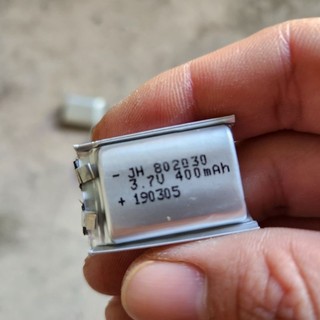 Pin Lithium  3.7V 400mAh 802030 Lithium Polymer .(không mạch bảo vệ)
