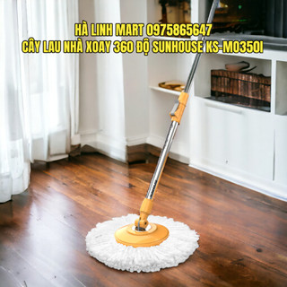 CÂY LAU NHÀ XOAY 360 ĐỘ SUNHOUSE KS-MO350I - Bảo hành 6 tháng
