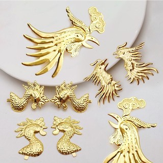 Phiến hình đầu phượng hoàng 78*48mm 40*28mm nguyên liệu làm trâm mãp làm trang sức cổ trang cosplay cổ phục